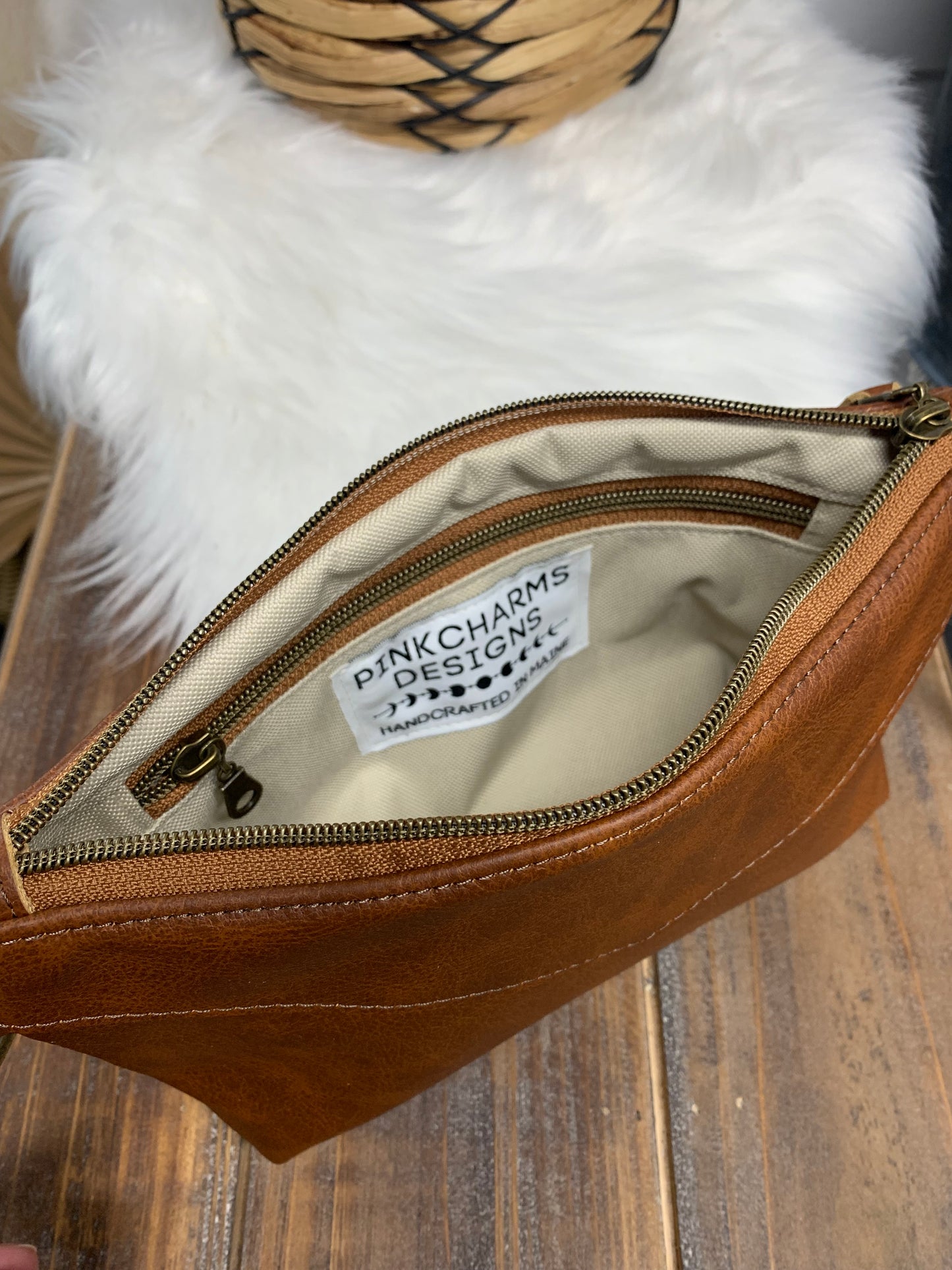 Ruby crossbody bag Spice brown Italian leather