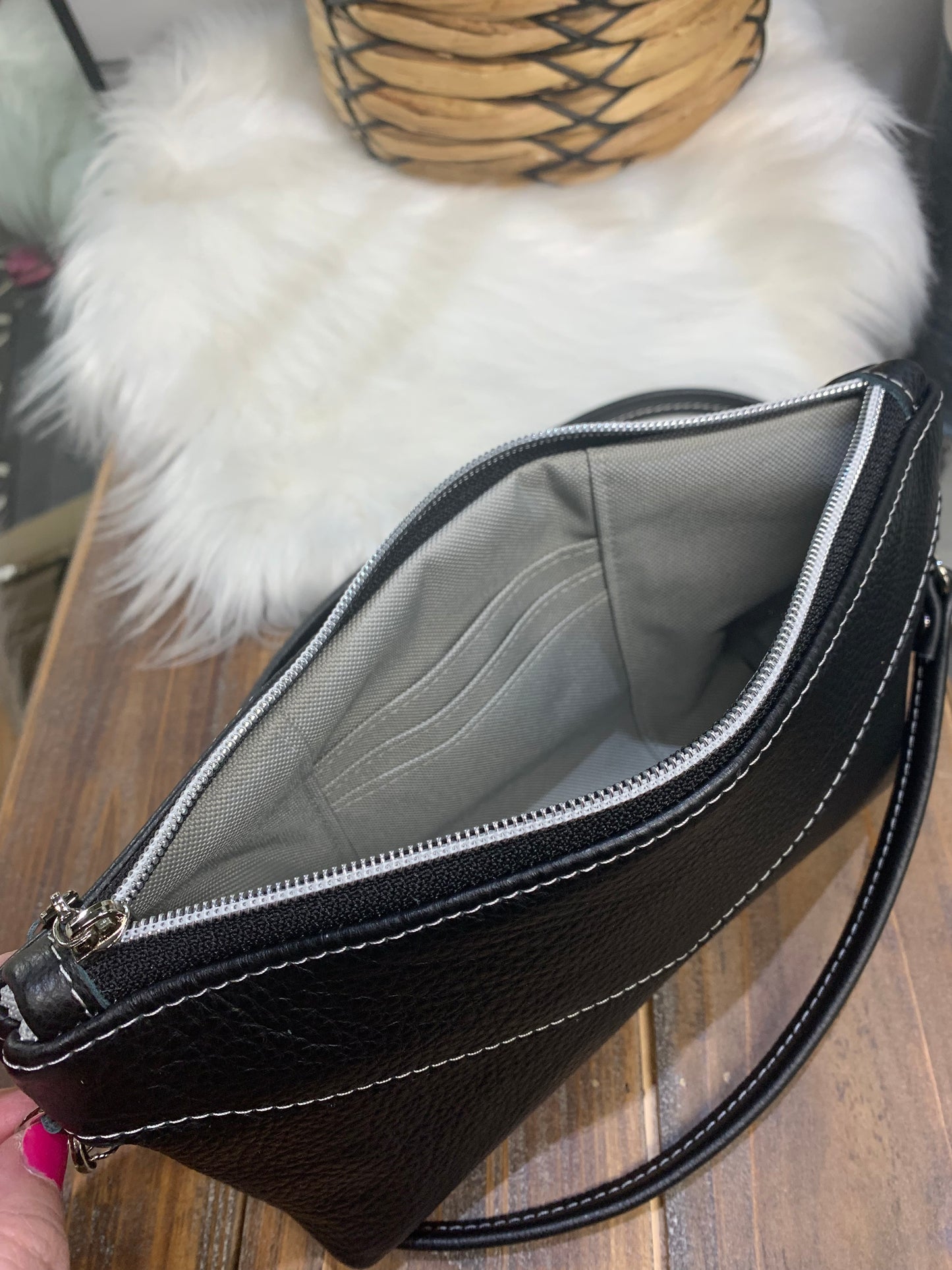 Ruby crossbody bag black Italian leather