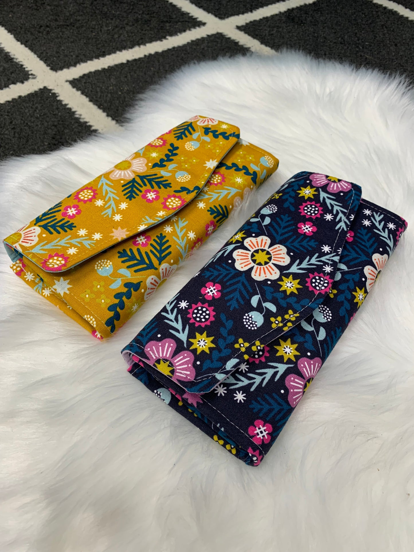 Wildflower navy clutch wallet, necessary clutch wallet