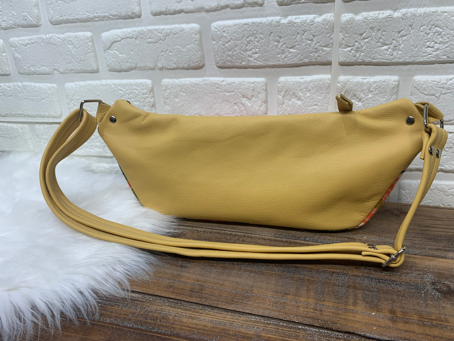Jade Sling bag Juliet Rose and leather crossbody, Fanny pack
