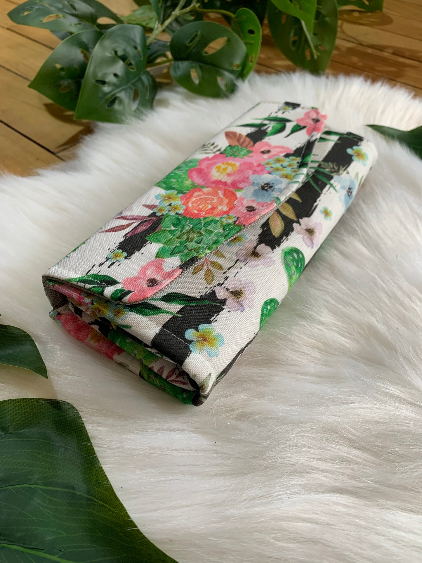 Cactus Floral clutch wallet, necessary clutch wallet