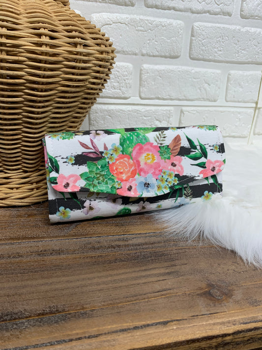 Cactus Floral clutch wallet, necessary clutch wallet