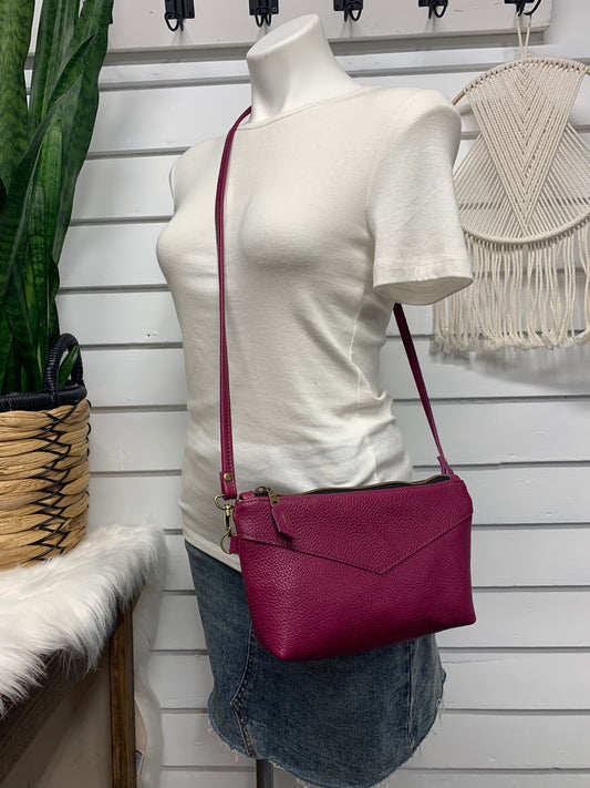 Ruby crossbody bag Berry Italian leather