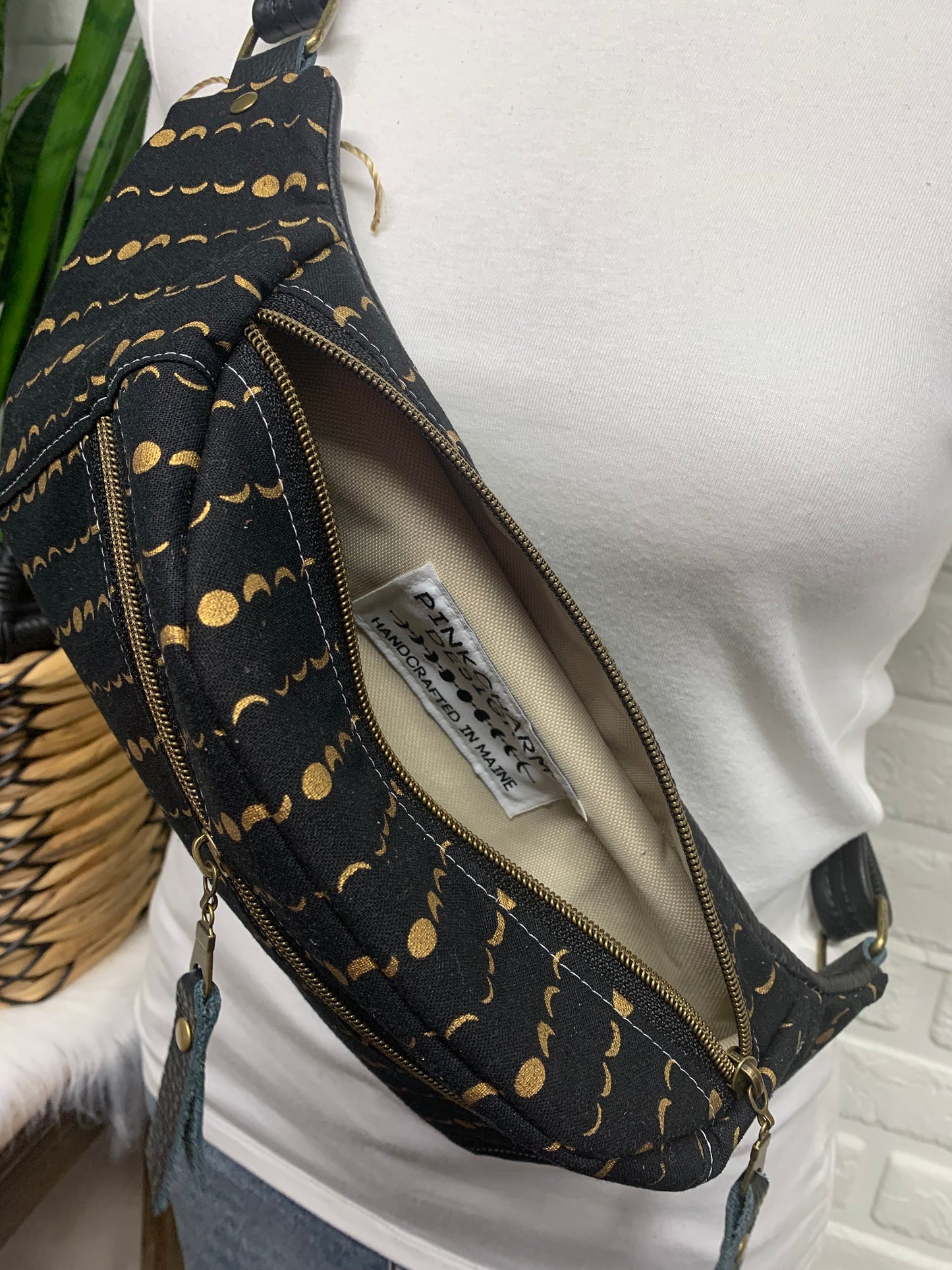 Jade Sling bag Solstice and leather crossbody, Fanny pack