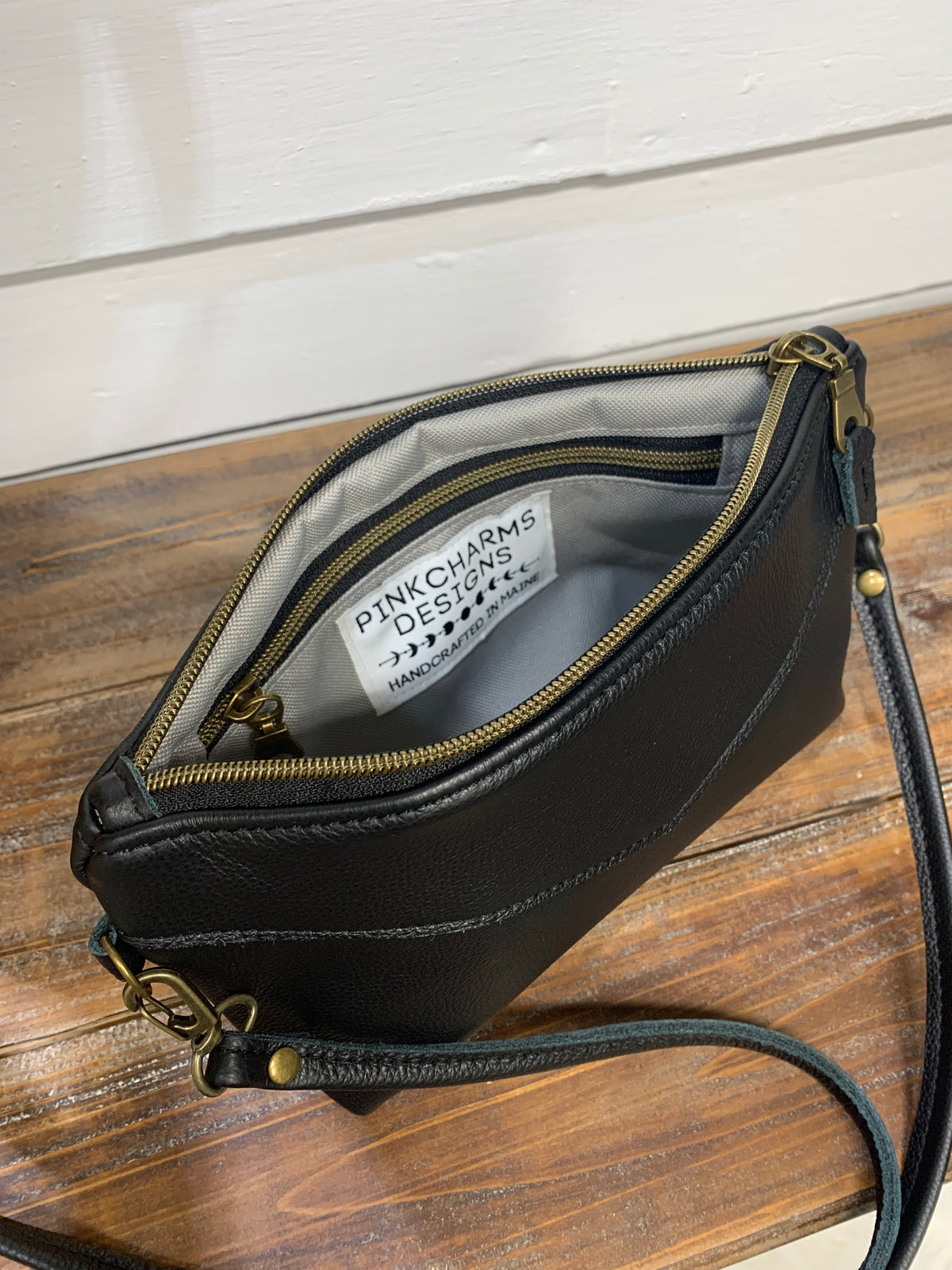 Small Ruby crossbody bag black Italian leather