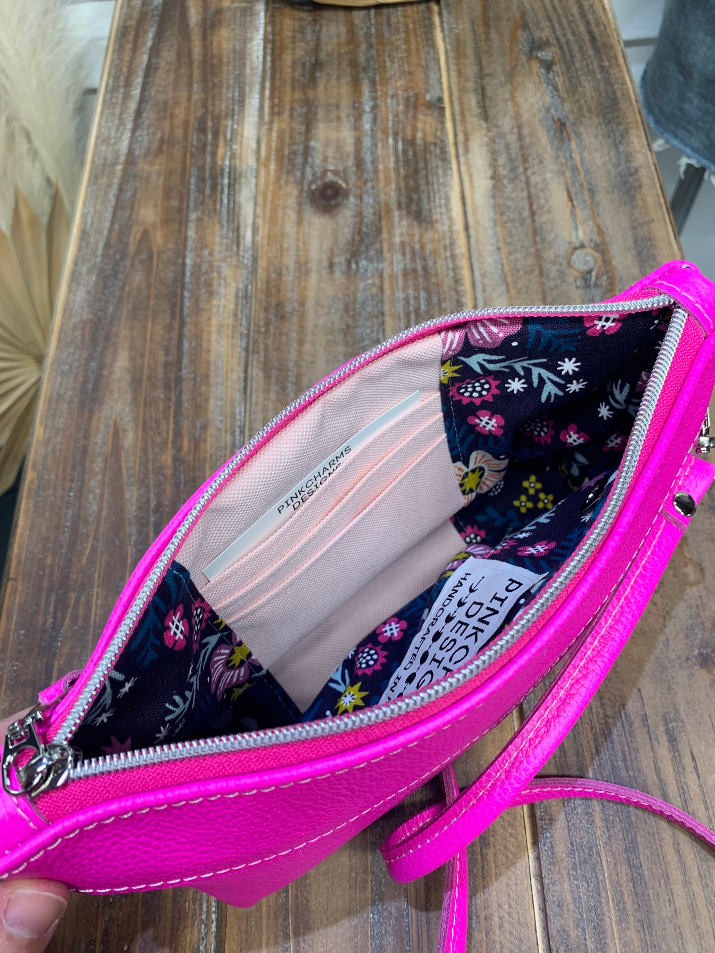 Small Ruby crossbody bag Dream Pink Italian leather