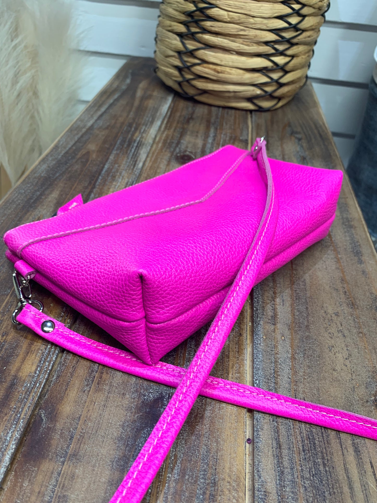 Small Ruby crossbody bag Dream Pink Italian leather
