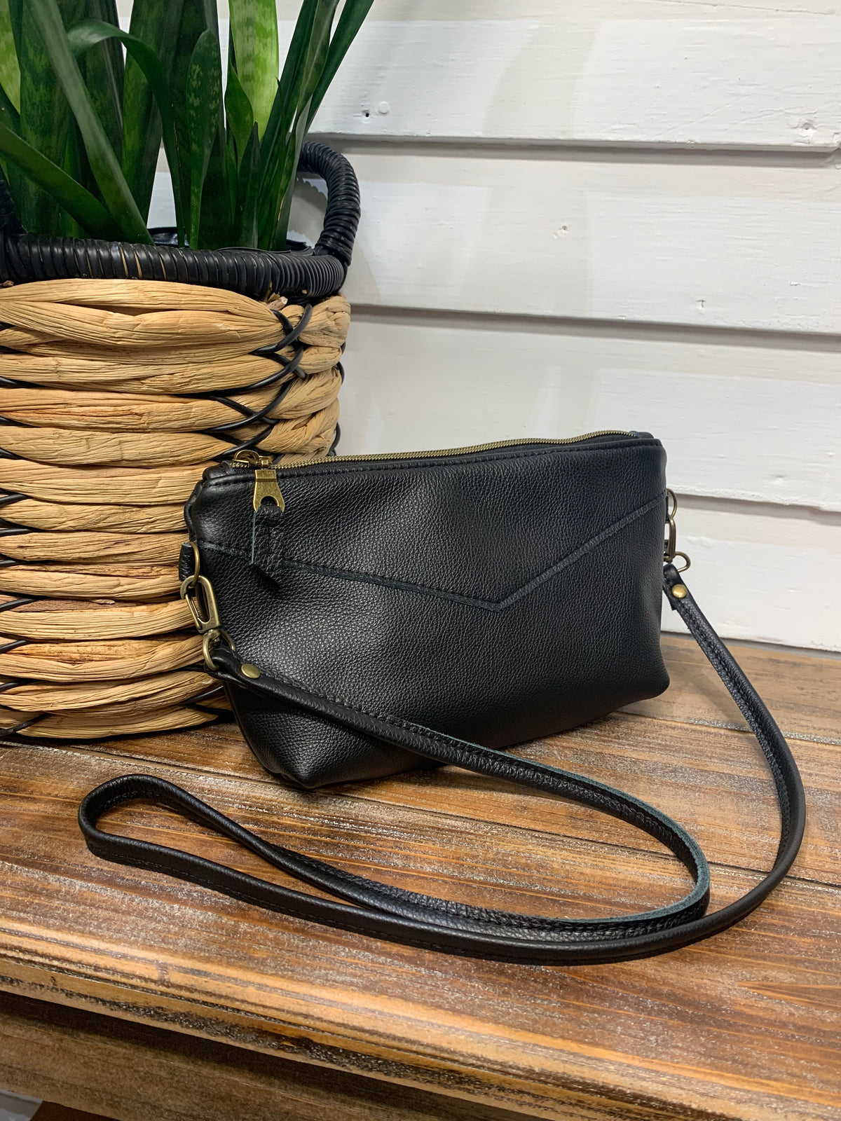 Small Ruby crossbody bag black Italian leather