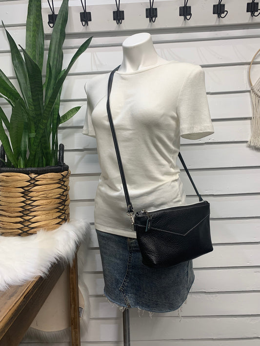 Ruby crossbody bag black Italian leather