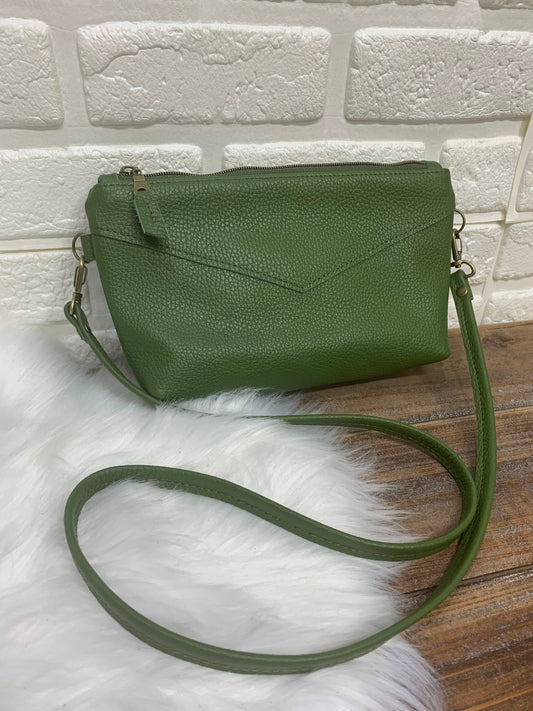Ruby crossbody bag Olive Italian leather