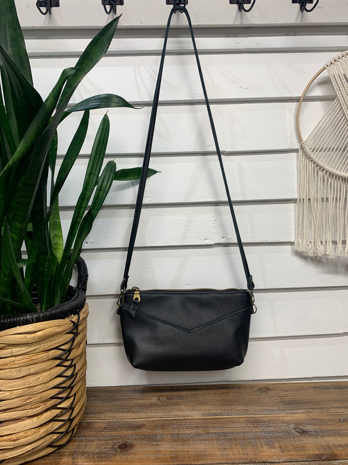 Small Ruby crossbody bag black Italian leather
