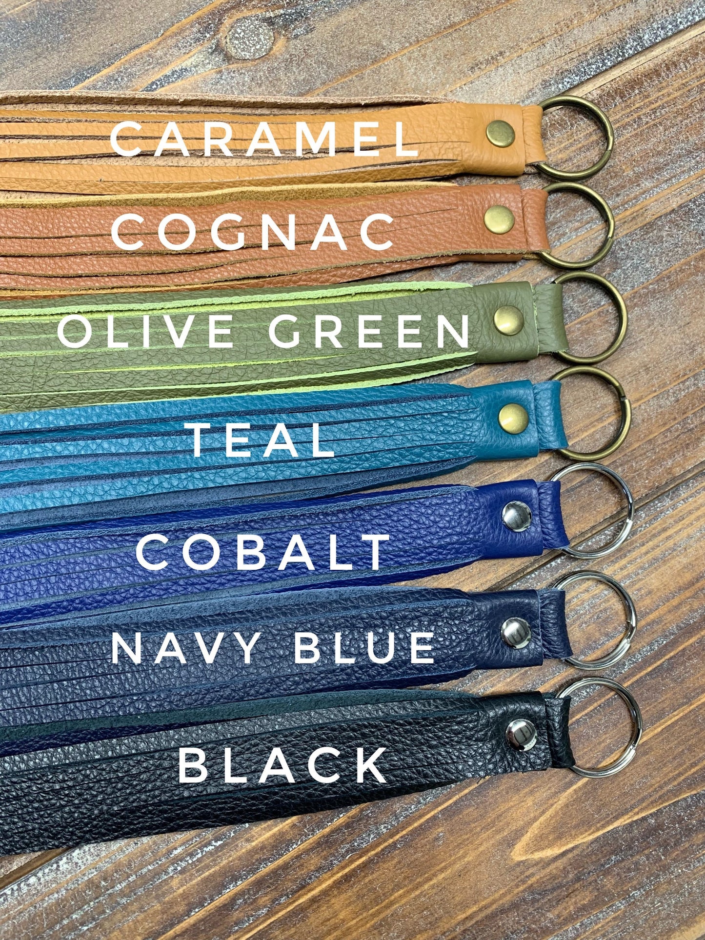 Leather tassel, single leather key chain, leather bag charm, leather zipper pull, tassels for handbags, leather fringe, genuine pebble grain