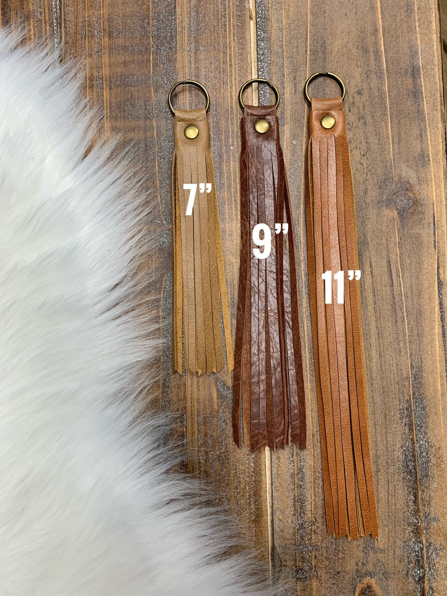 Leather tassel, single leather key chain, leather bag charm, leather zipper pull, tassels for handbags, leather fringe, genuine pebble grain