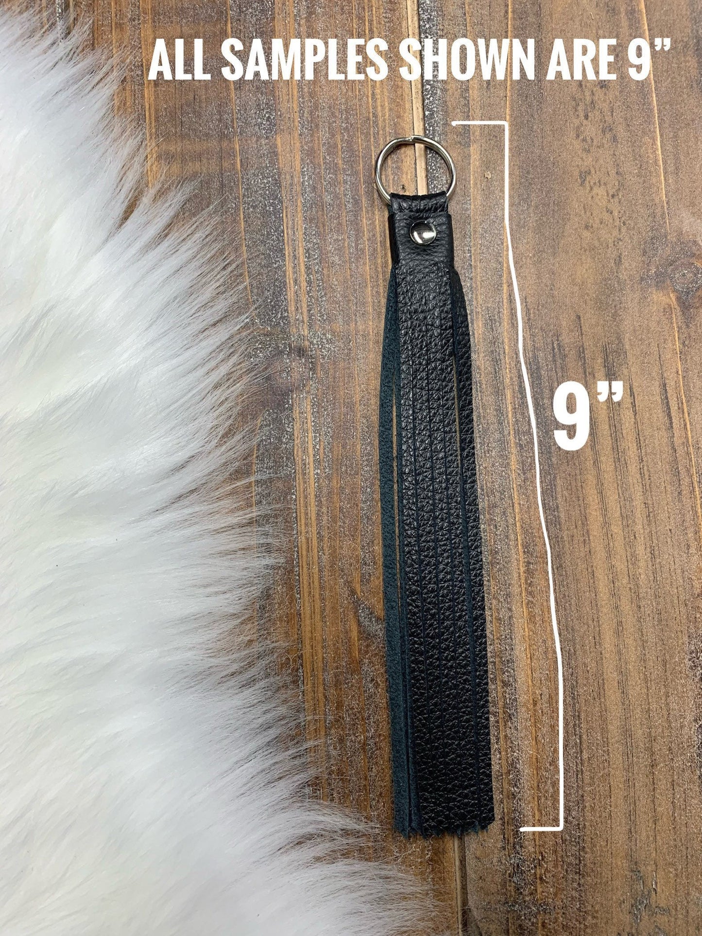 Leather tassel, single leather key chain, leather bag charm, leather zipper pull, tassels for handbags, leather fringe, genuine pebble grain
