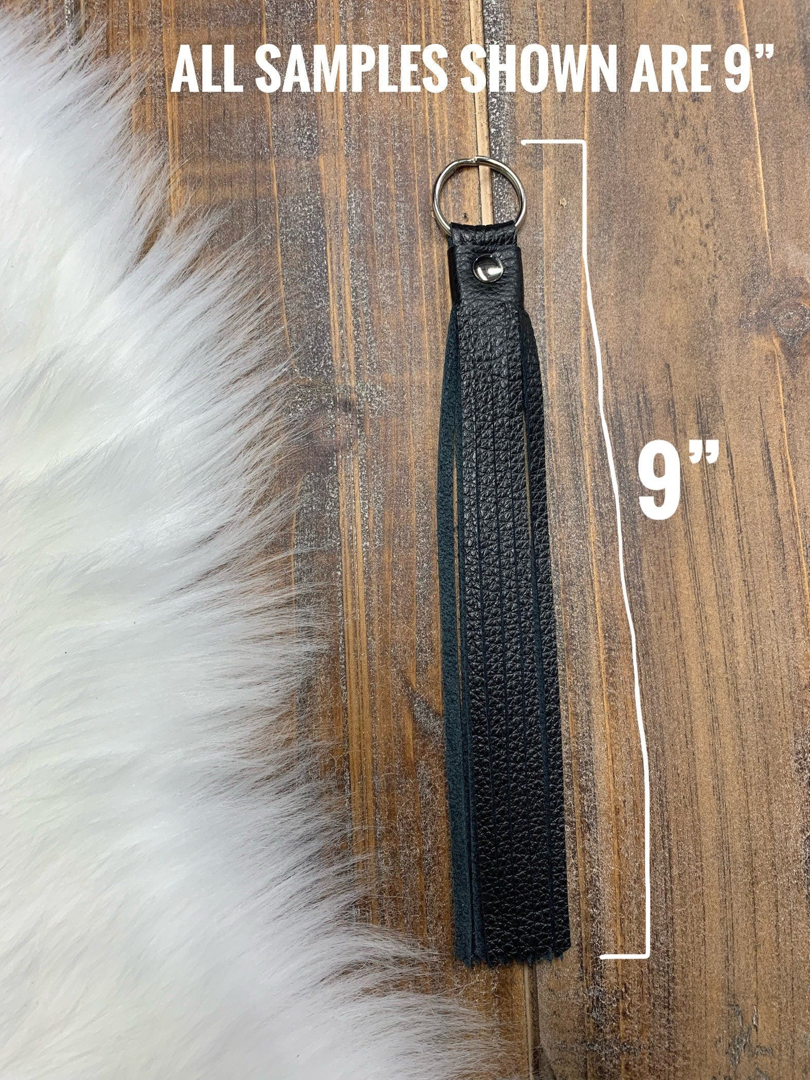 Leather tassel keychain with ring – Danielle Ryann