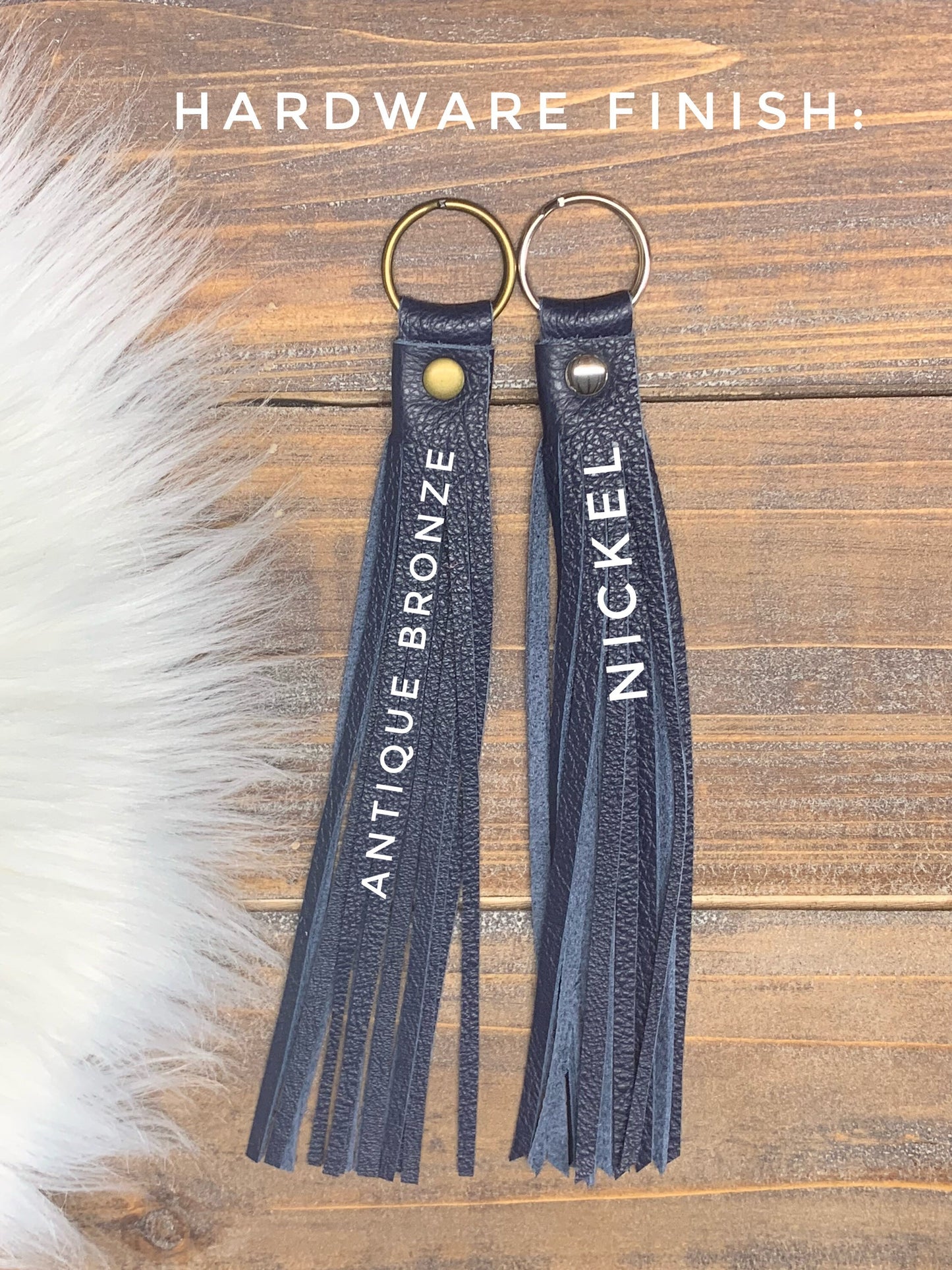 Leather tassel, single leather key chain, leather bag charm, leather zipper pull, tassels for handbags, leather fringe, genuine pebble grain
